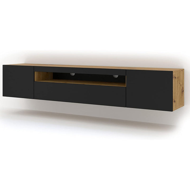 Nav Tv Stand | Large | Beech & Black Matte