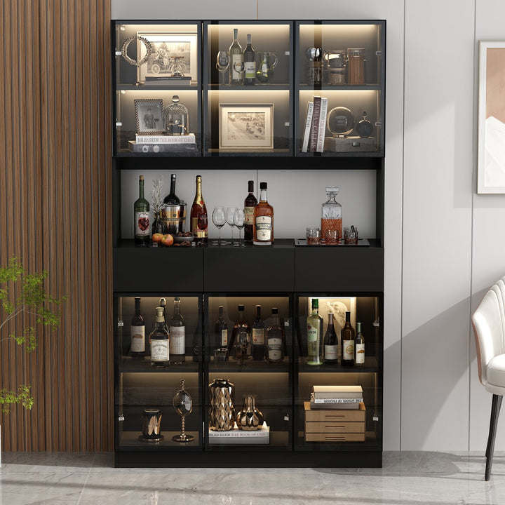 Roco Tall  Crockery Unit | Black