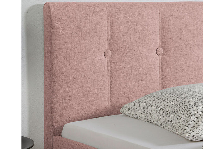 Judah Bed Without Storage | King | Pink Fabric