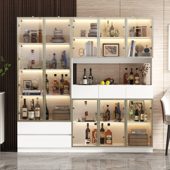 Rento Tall Crockery Unit | White