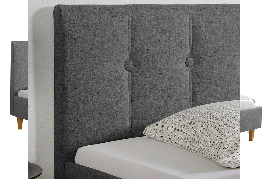 Judah Bed Without Storage | King | Grey Fabric