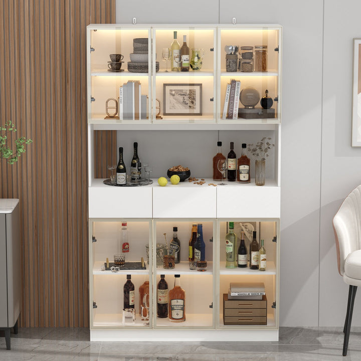 Roco Tall  Crockery Unit | White
