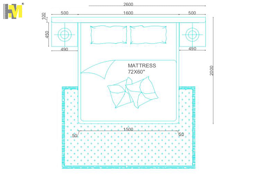 King Bed Without Storage | King