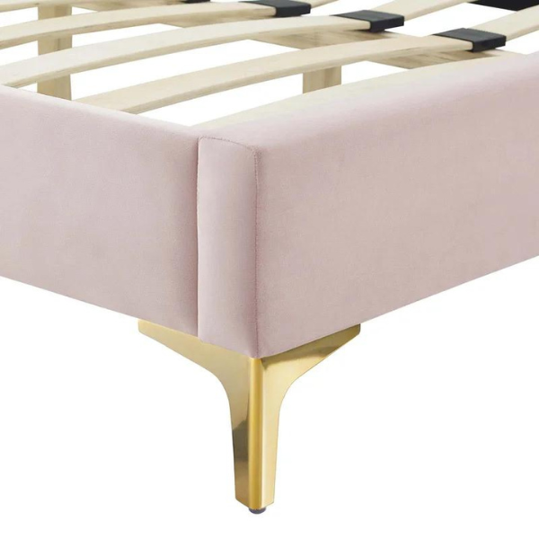 Lunar Lull Bed Without Storage | King | Pink Fabric