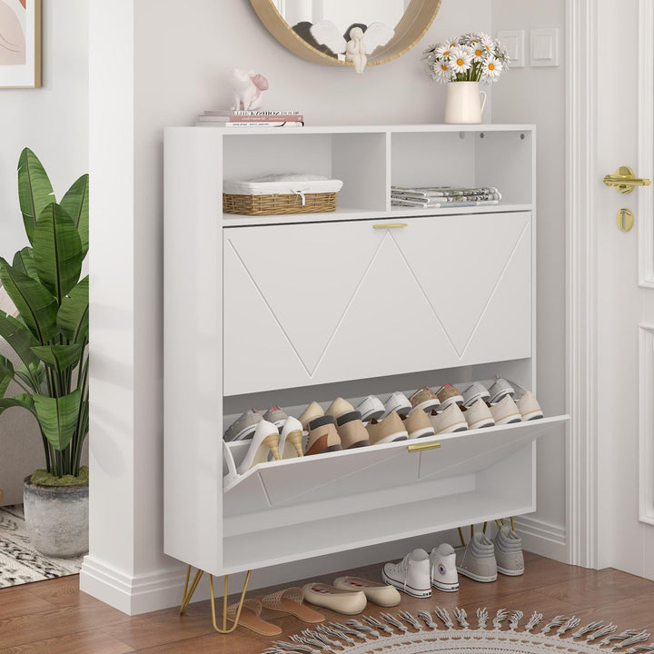 Saoirse  Shoe Rack | White