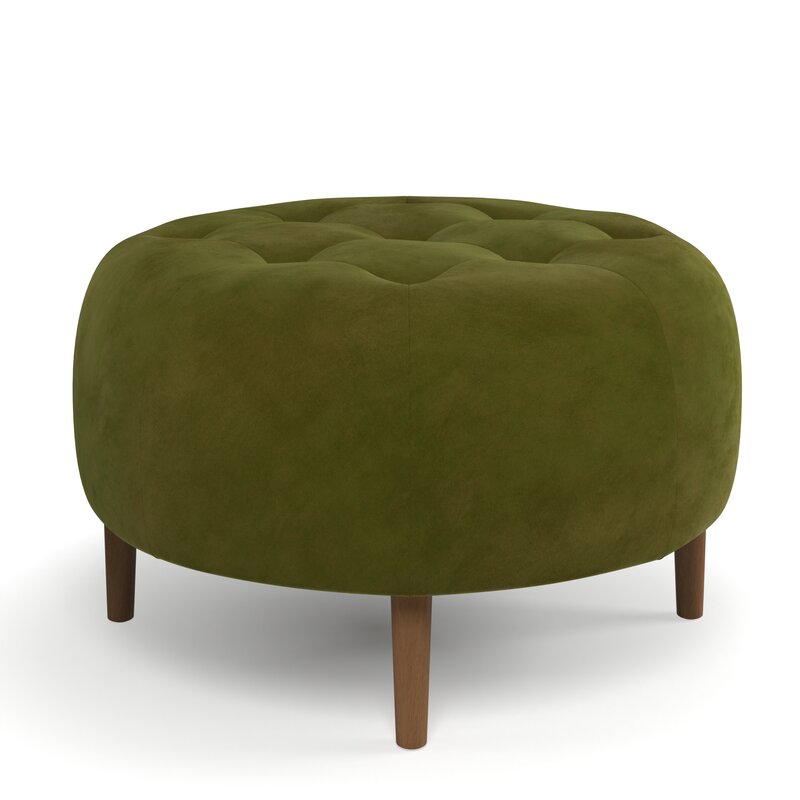 Fransh Ottoman | Olive Green