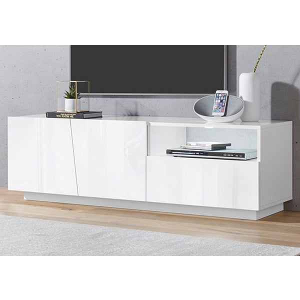 Bend Line TV Stand | Medium | White