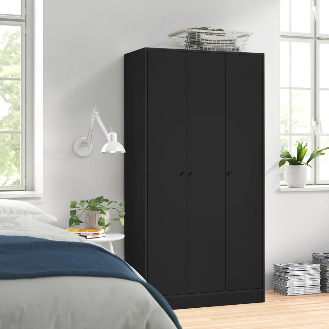 Umi  3 Door Wardrobe | Black
