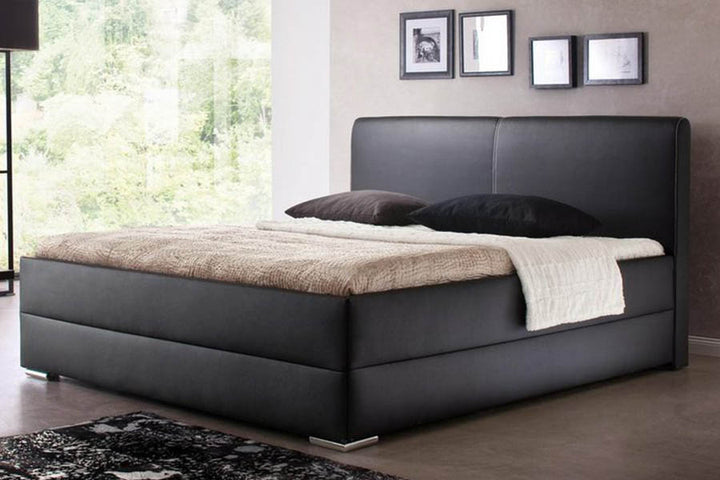 Vies Bed Hydraulic with Storage | King | Black Leatherette