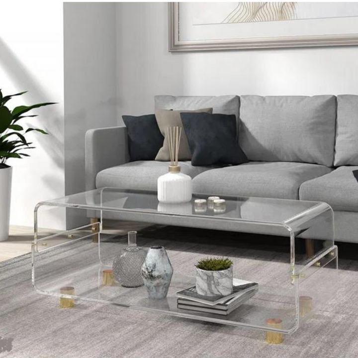 Luna Acrylic Coffee Table | Clear