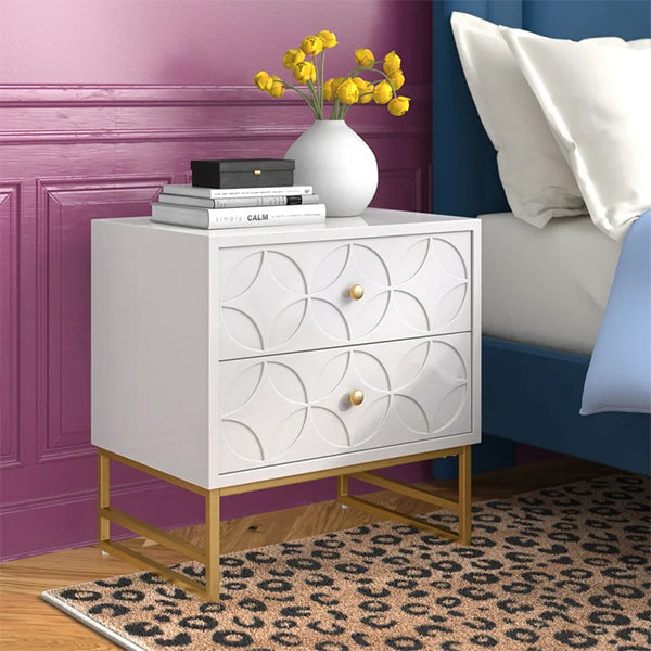 Joshua Bedside Table |White