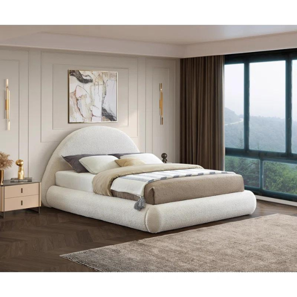 Quartz Bed Without Storage | King | Cream Fabric