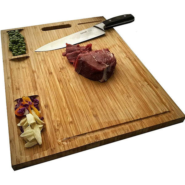 Juice Grooves Chopping Board | Rubberwood | Large