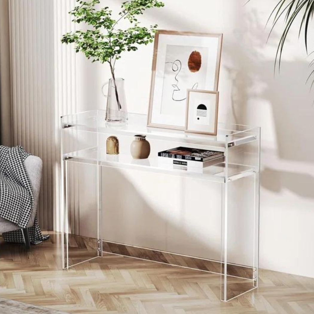 Aura Acrylic Console Table | Clear