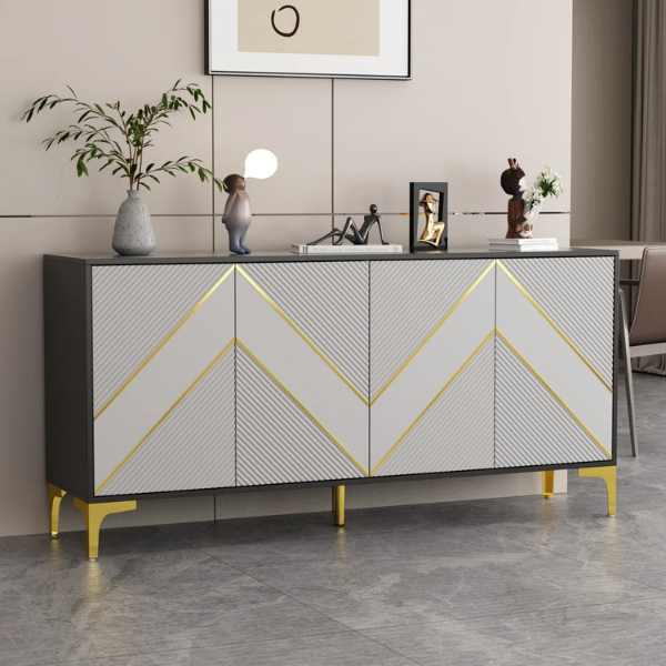 Khalil Sideboard & Cabinet | Small | Black & Grey