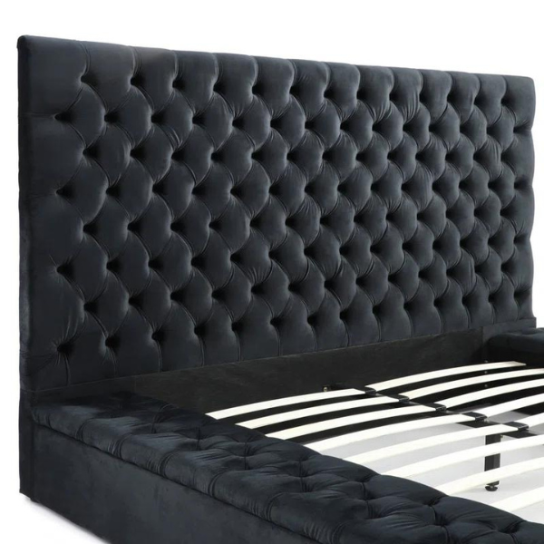 Ruby Rest Bed Without Storage | King | Black Fabric