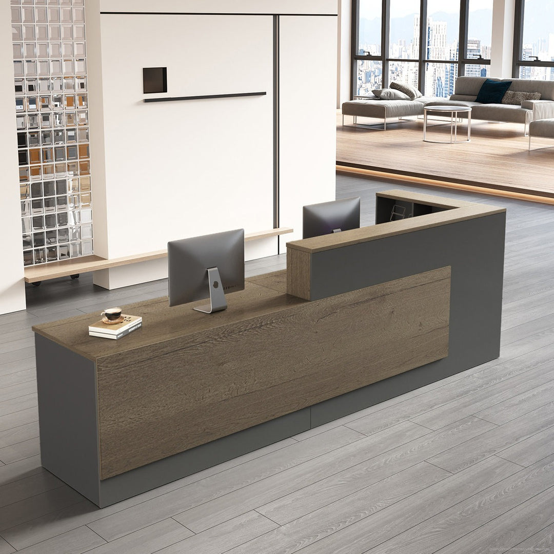 Aset Reception Table | Black & Brown