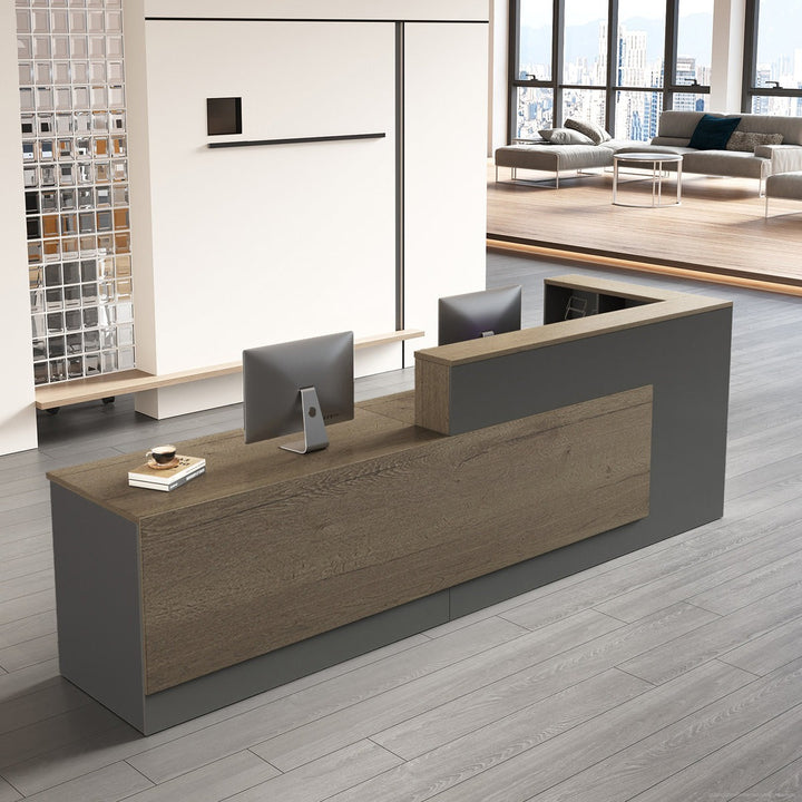 Aset Reception Table | Black & Brown