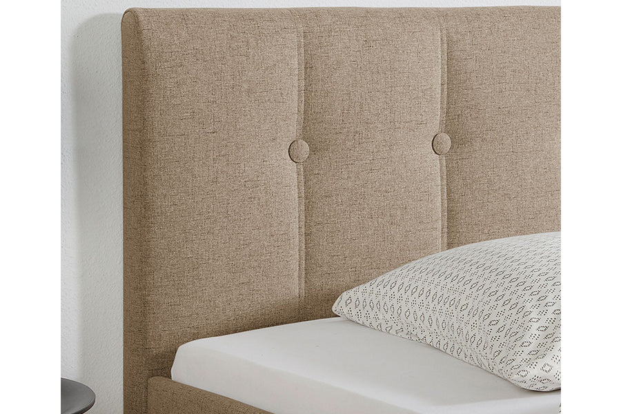 Judah Bed Without Storage | King | Brown Fabric