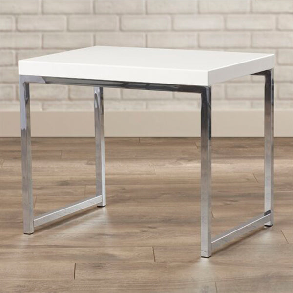 Modern End Table | White