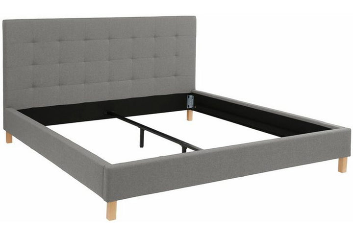 Spatium Bed Without Storage | King | Grey Fabric Upholstery