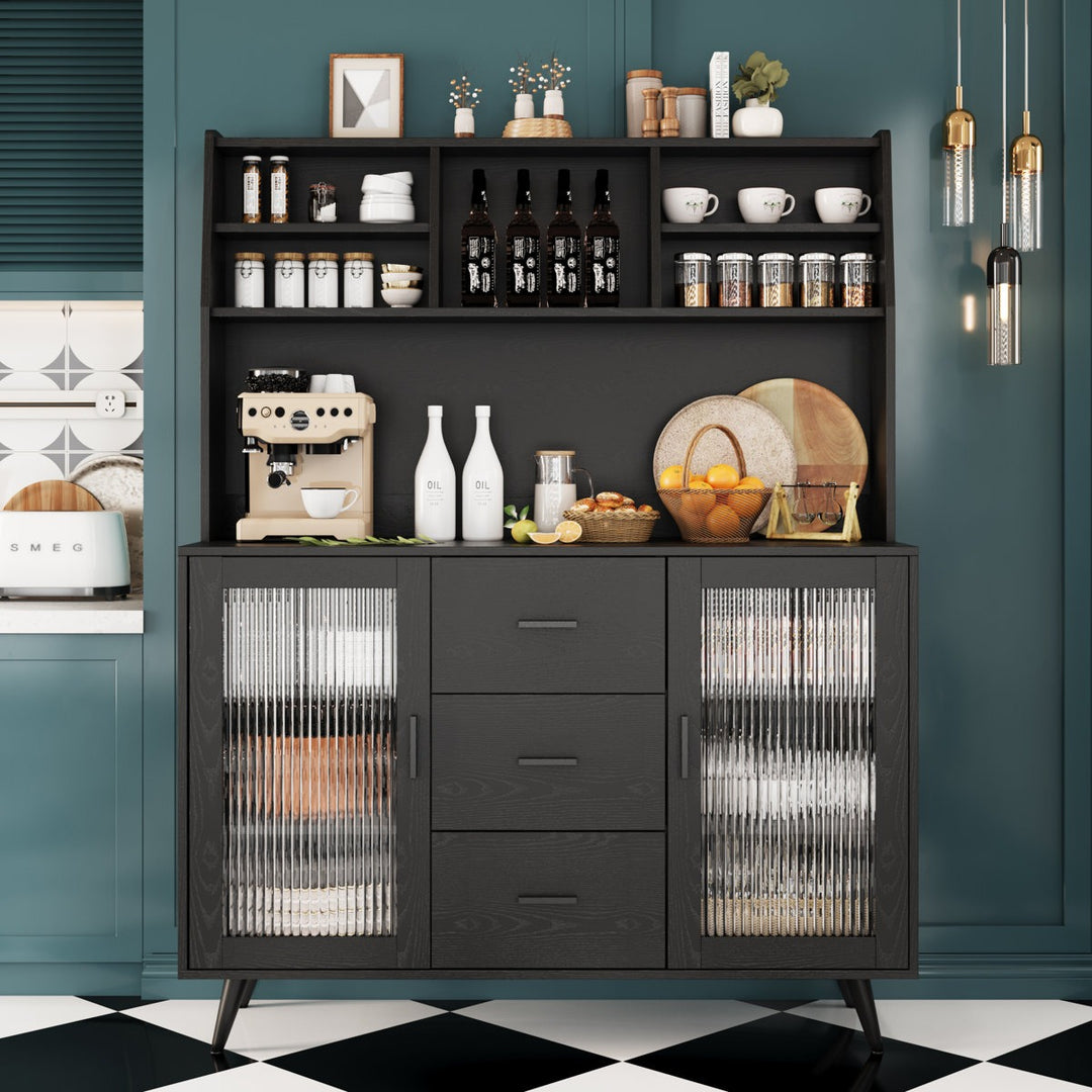 Reo Tall Crockery Unit | Black