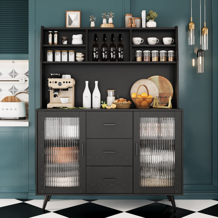 Reo Tall Crockery Unit | Black