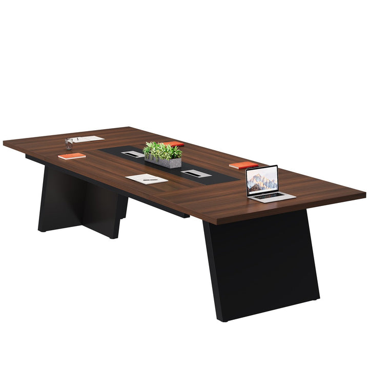 Greta   Conference table  | Walnut & Black