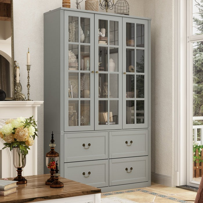 Haruto Tall Crockery Unit | Gray