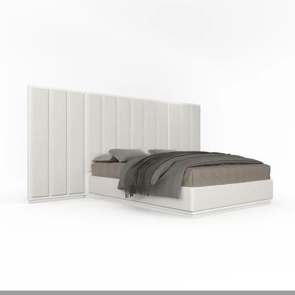 Tofu Bed Without Storage | King | White Fabric