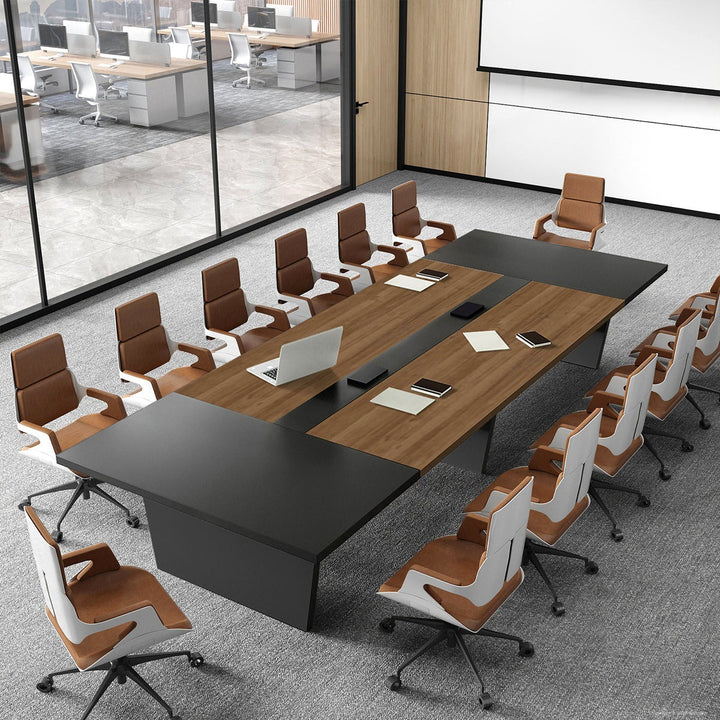 Alex  Conference table |Walnut & Black