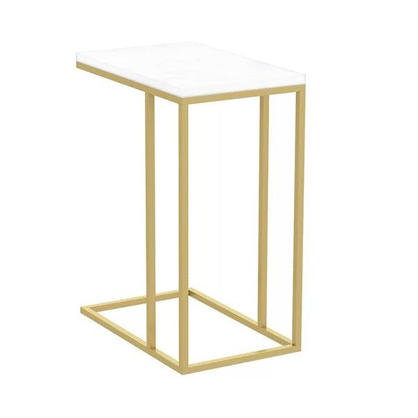 Joy End Table | Golden & White