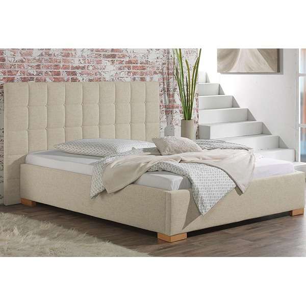 Neil Bed Without Storage | King | Cream Fabric