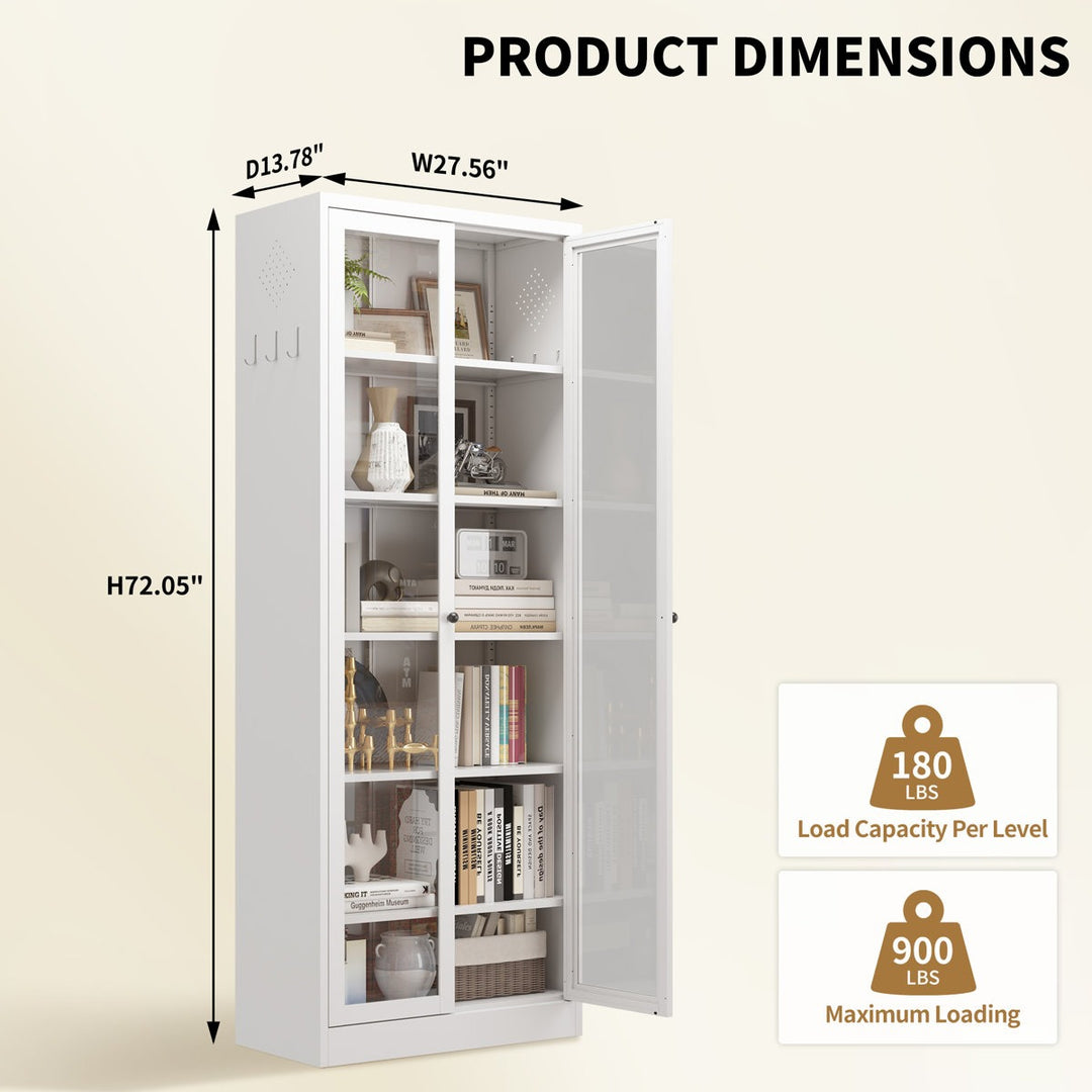 Kenta Tall Crockery Unit | White