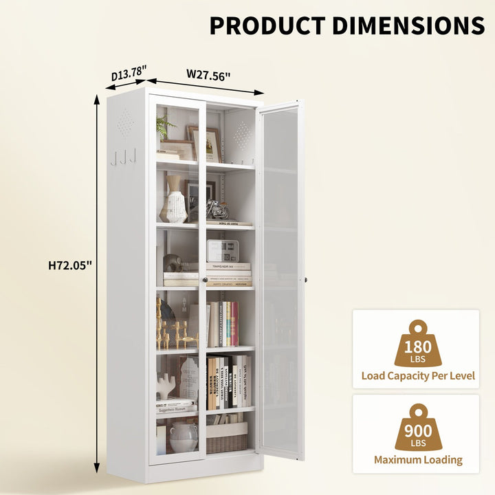 Kenta Tall Crockery Unit | White