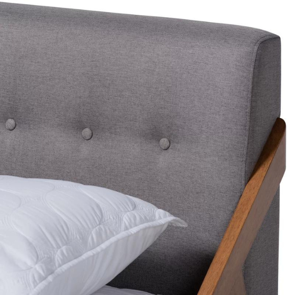 Garnet Bed Without Storage | King | Grey Fabric