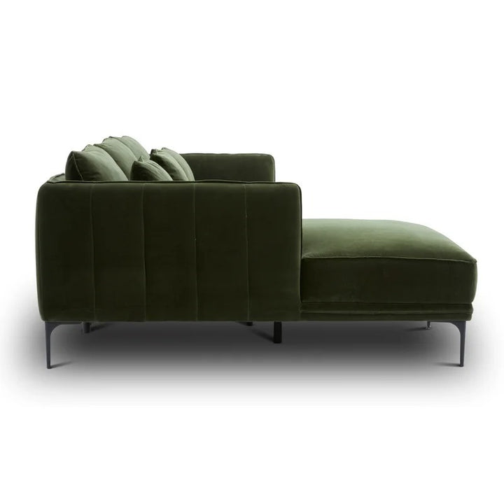 Aziel L shape Sofa | Green | Facing Left