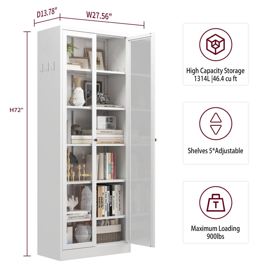 Kenta Tall Crockery Unit | White
