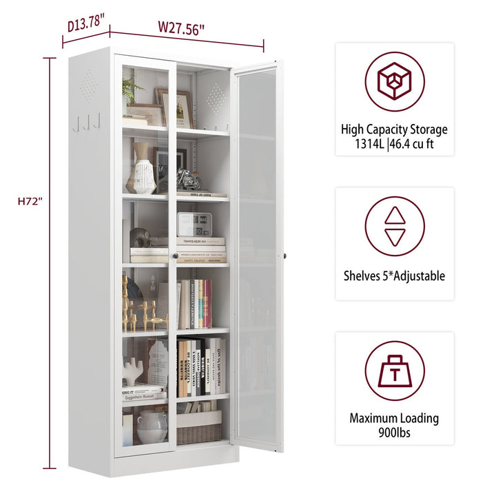 Kenta Tall Crockery Unit | White