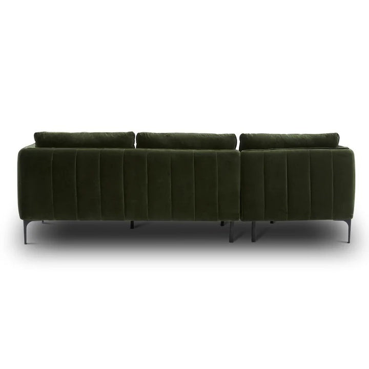 Aziel L shape Sofa | Green | Facing Left