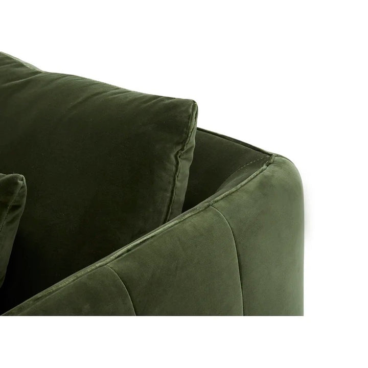 Aziel L shape Sofa | Green | Facing Left