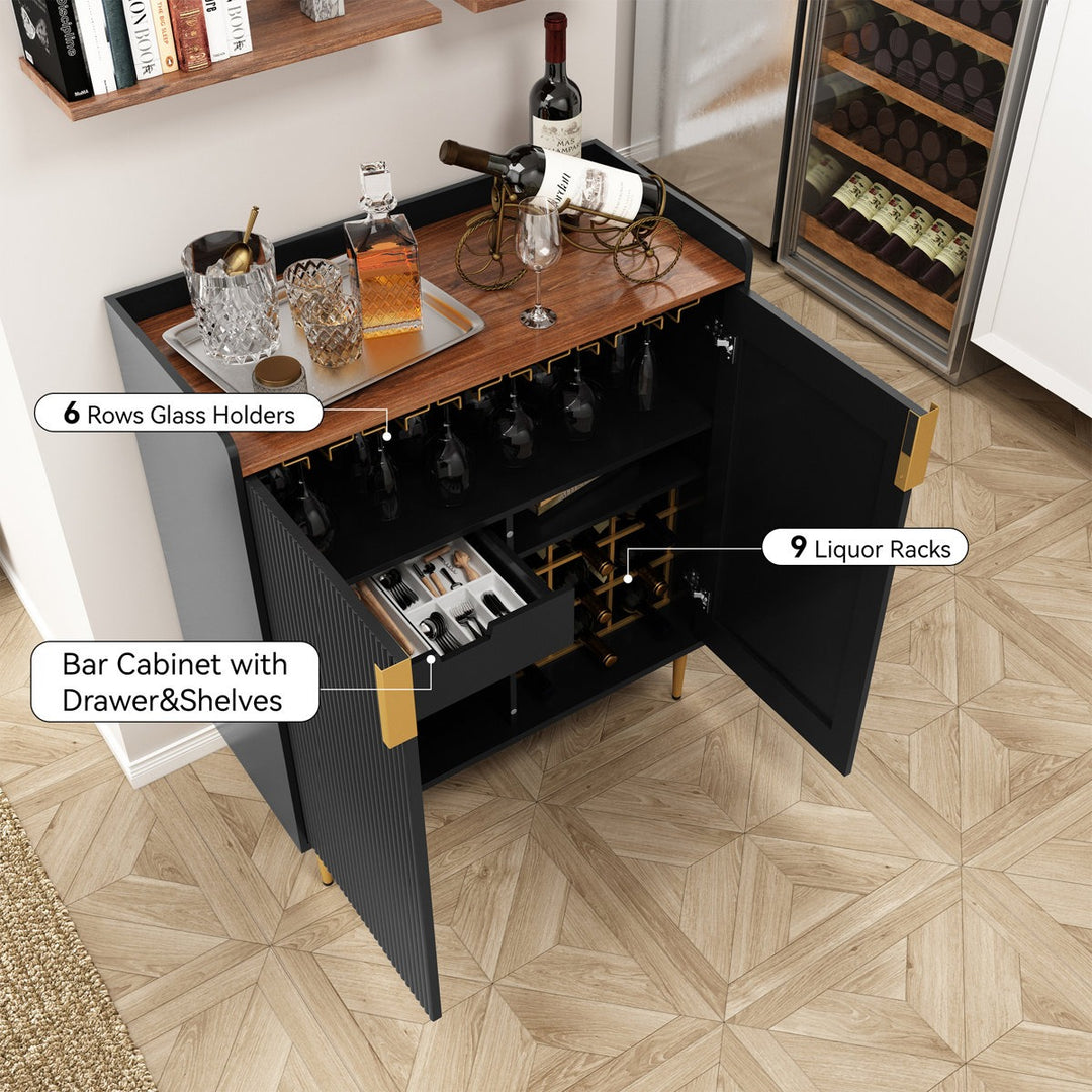 Emi Bar Cabinet | Black