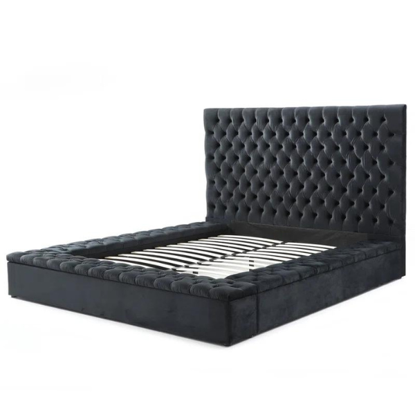 Ruby Rest Bed Without Storage | King | Black Fabric