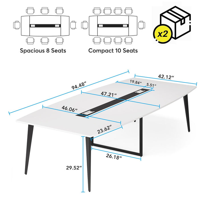 Eli  Conference table | White
