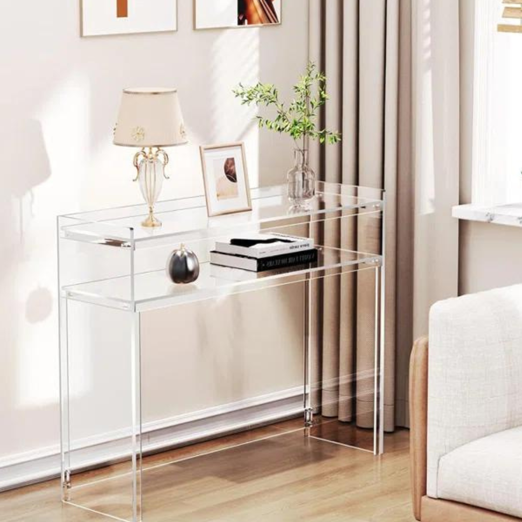 Aura Acrylic Console Table | Clear