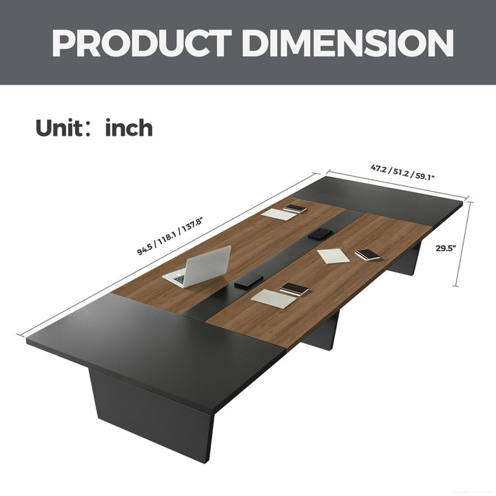 Alex  Conference table |Walnut & Black