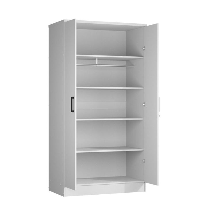 Mounitis 2 Door Wardrobe | White