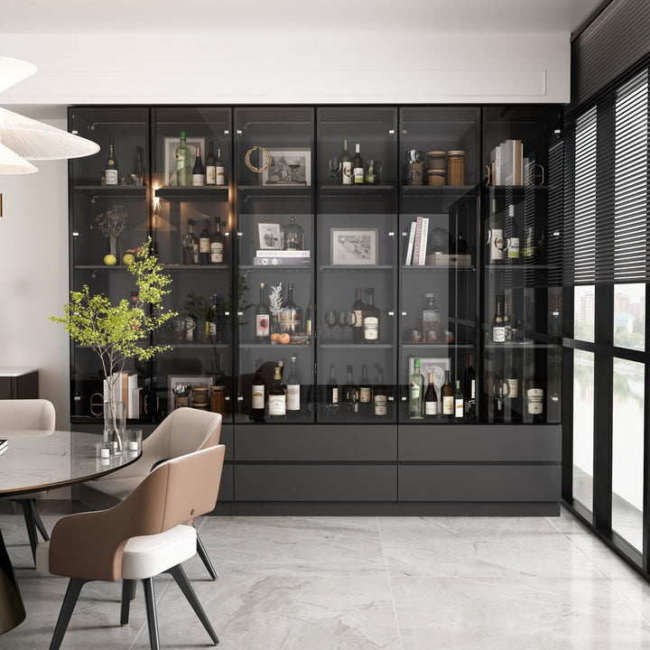 Moco Tall Crockery Unit | Black