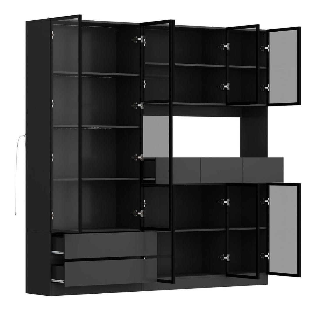 Rento Tall Crockery Unit | Black