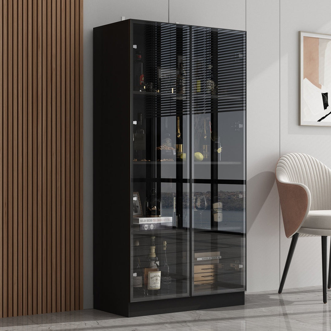 Joco Tall Crockery Unit | Black